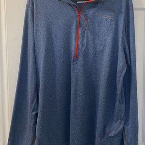 Columbia Titanium Omniwick Blue Half Zip Pullover